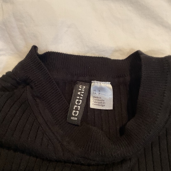 Divided Black Ribbed Long-sleeve - Picture 2 of 3